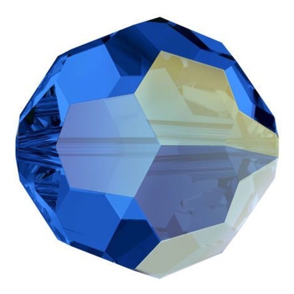 As Low As $2 4mm Sapphire AB Swarovski Crystal Round 5000 Beads 8pcs - Picture 1 of 2